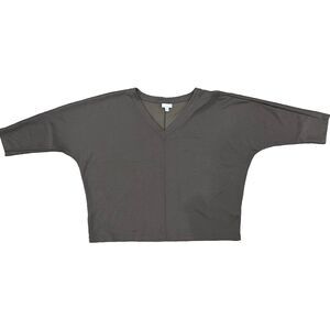 J. Jill Women’s Sweater Dolman Sleeves V-Neck 3/4 Sleeve Taupe Size Large